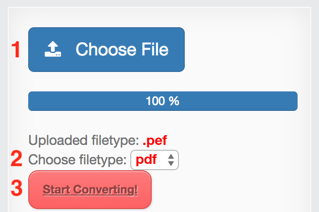 How to convert PEF files online to PDF